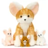 Set di peluche volpe dalle orecchie larghe 4 in 1