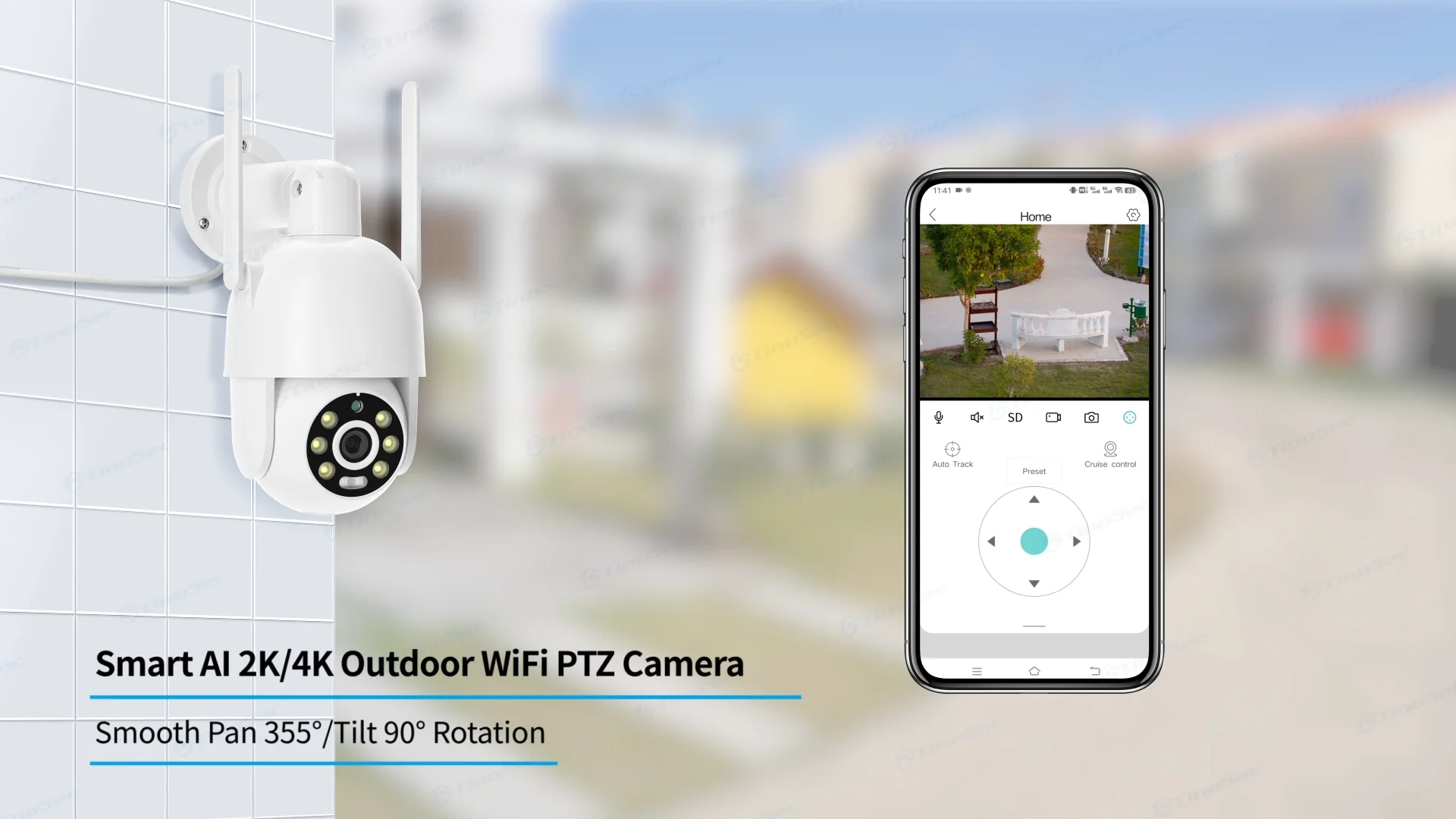 8mp Auto Motion Tracking Ptz Ip Camera 4k Color Night Vision Outdoor