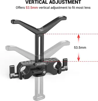 SmallRig Universal Lens Support with 15mm LWS Rod Clamp for Diameter 50mm to 140mm Lenses - BSL2681 detail image