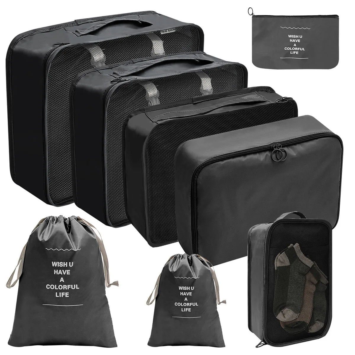 Wholesale Custom Clothes Travel Luggage Foldable Packing Storage Box Organizers for Travel Accessories