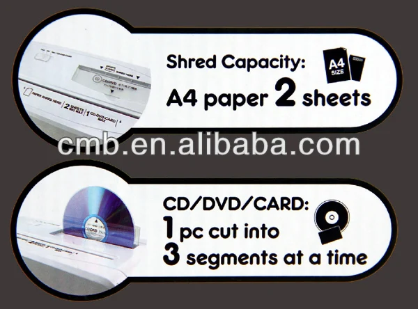 MINI HAND PAPER SHREDDER Super Security Home Cross Cut