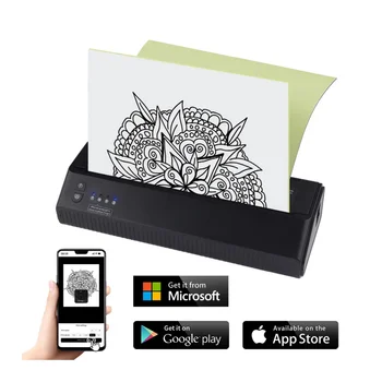 Ambition MHT-P8008 Tattoo printerタトゥーマシン MHT-P8008 Bluetooth Tattoo Stencil Printer | High Precision