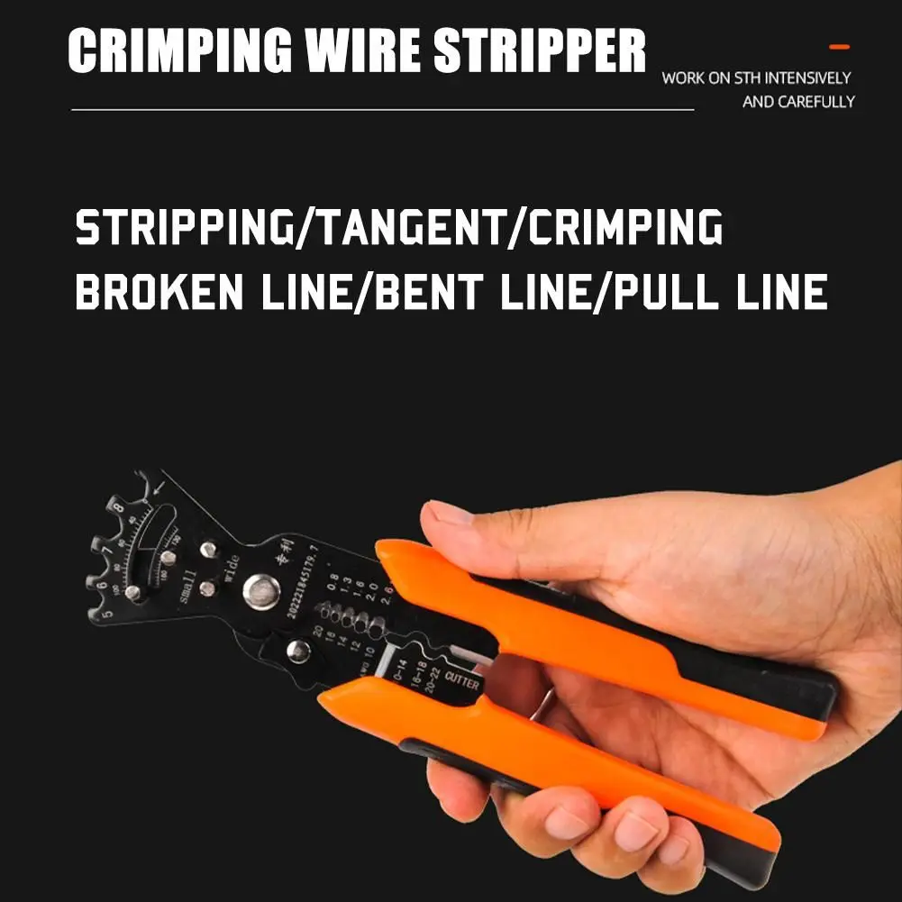 5 in 1 Multifunctional Pliers Wire Stripper Winding Hardware Tool Universal Wire Cutters for Electrician Skin Pressing Wire