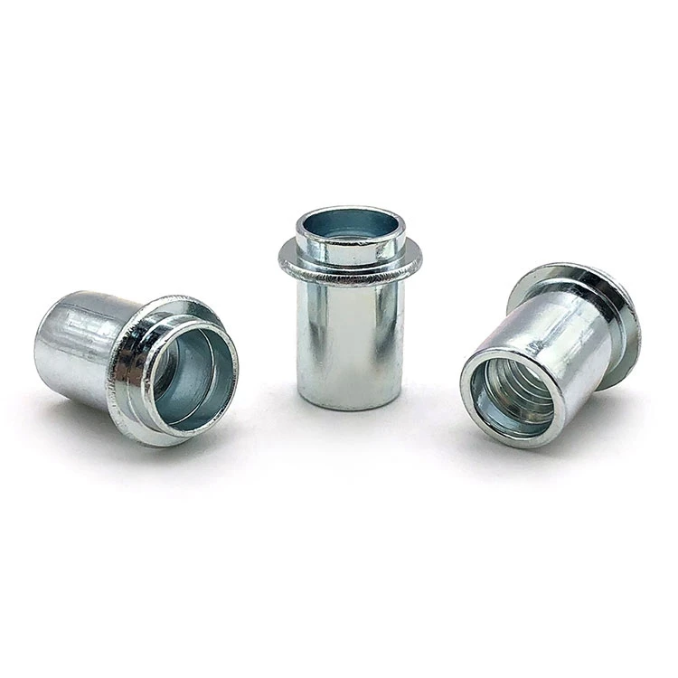 China Factory Oem Odm Fastener Customized Flat Head Hexagon Round Hex Through hole Brass Stainless Steel Blind Rivet Nut