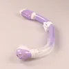 Breathing tube - purple-white (single tube)