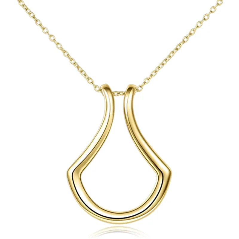 SC Geometric Ring Holder Pendant Necklace - Infinity Love Gift