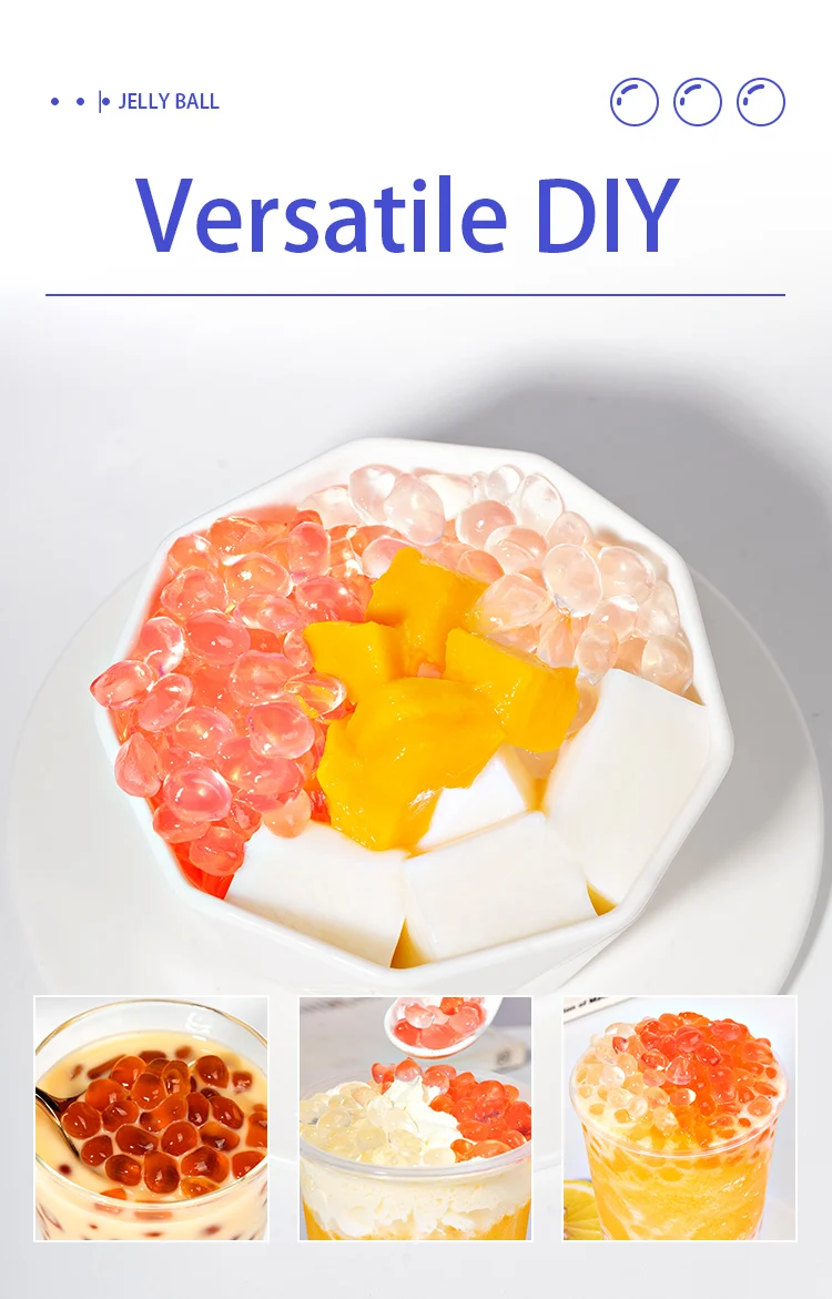 1kg Wholesale Strawberry Popping Boba Taiwan Flavor Fruit Juice Balls