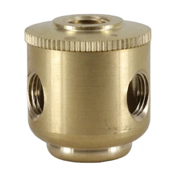 Good quality Brass 3 Side Holes and Bottom hole female thread Small Cluster Body and cap for lamp