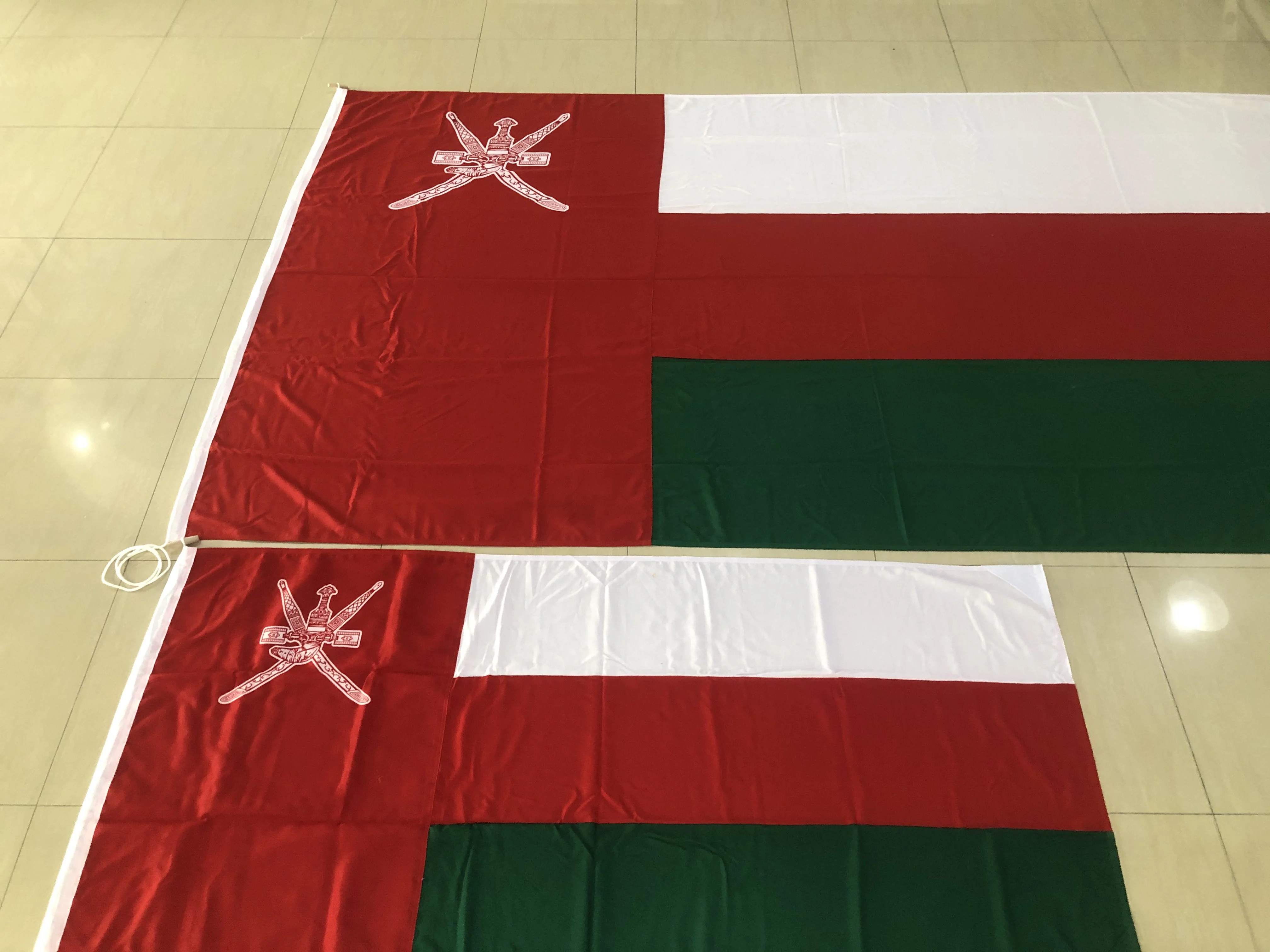 Wholesale Fast Shipping Custom Flag 100% Polyester Flags 3X1.7M The Sultanate of Oman All Country Flag details