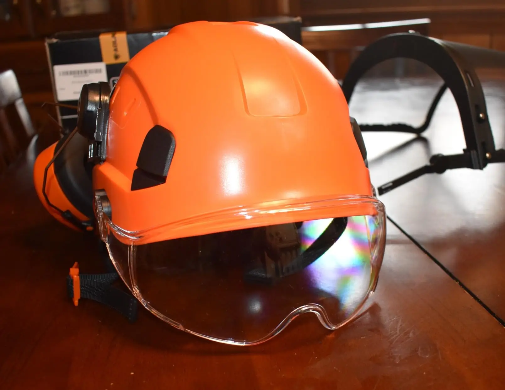 ANT5PPE 作業用ヘルメット バイザー付き ABS製 防災 工事 建設 鉱山
