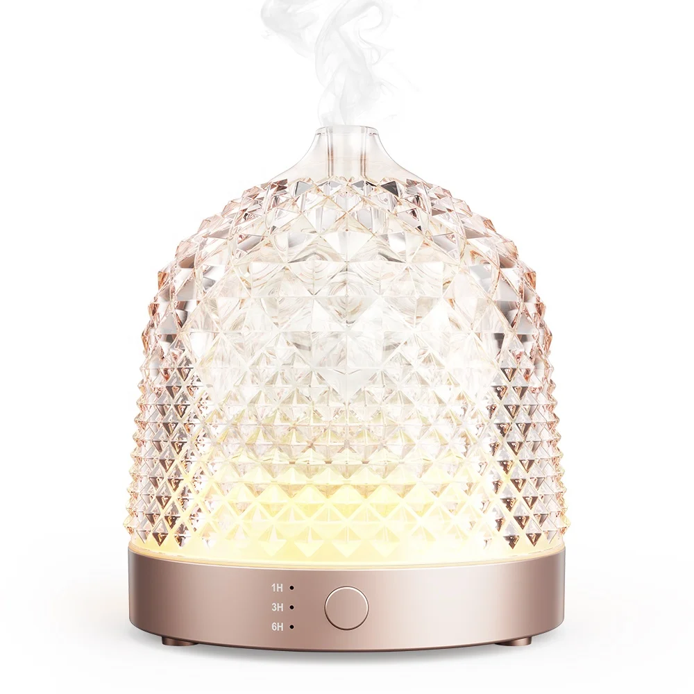 Lecdura Glass Essential Oil Diffuser Perfume Diffuser Glass Reservoir Dome Scent Diffuser