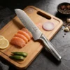 silver color Santoku Knife