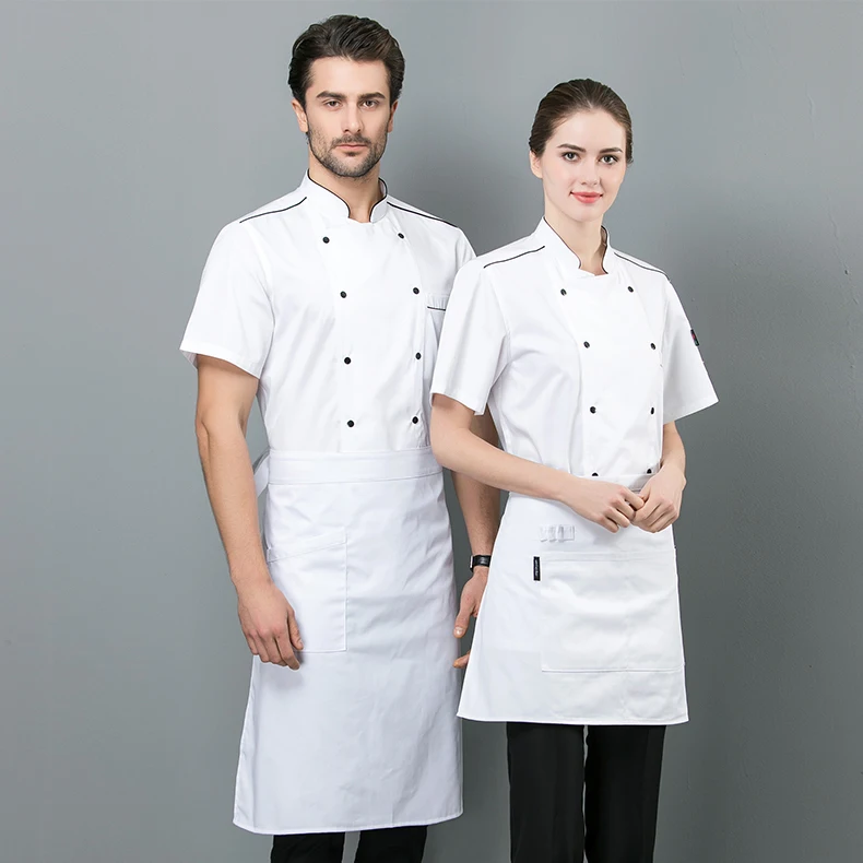 Vendita calda 3/4 manica casalinga cucina Chef uniforme giacche