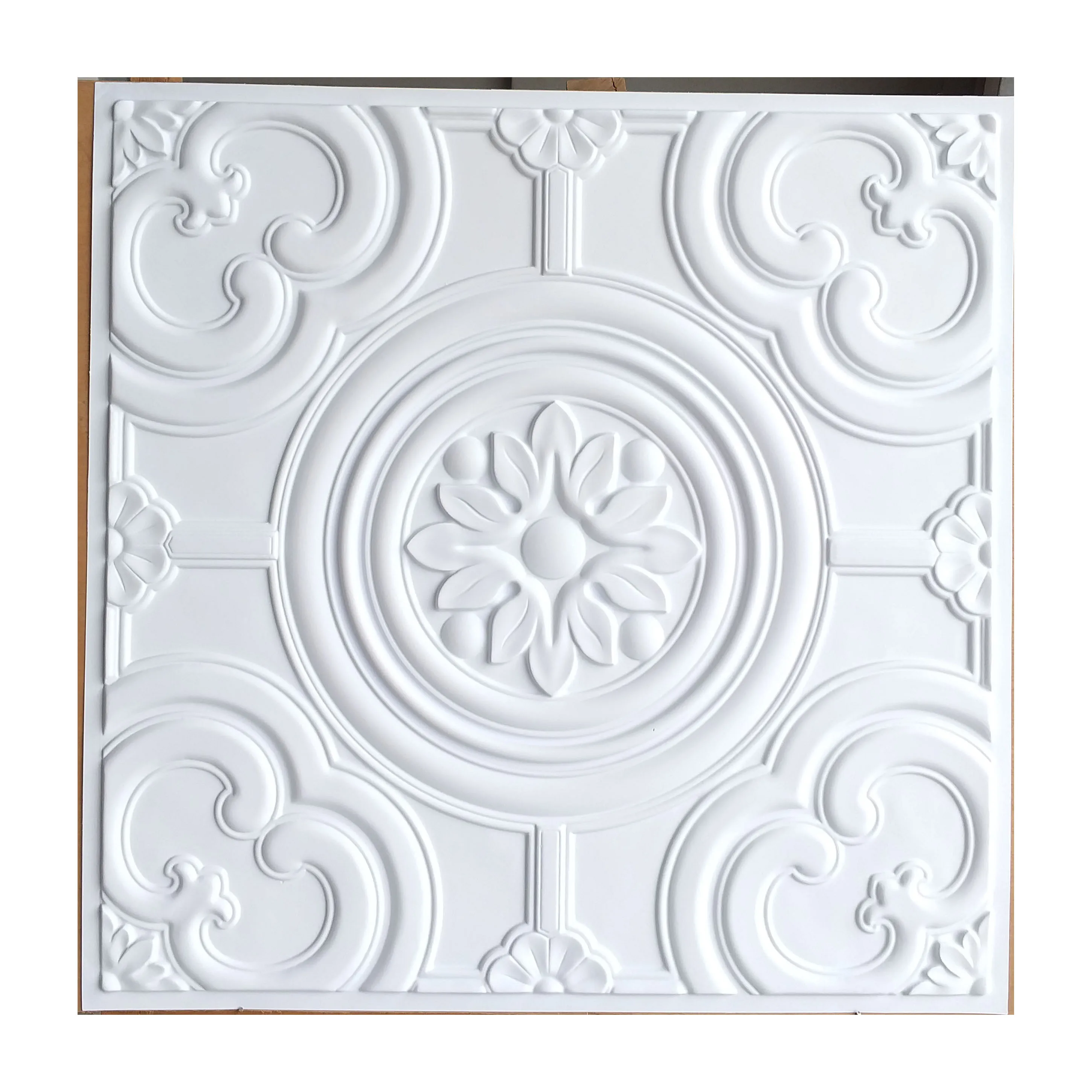 PL50 Faux tin painting Victorian style pvc ceiling panel and pvc ceiling tile