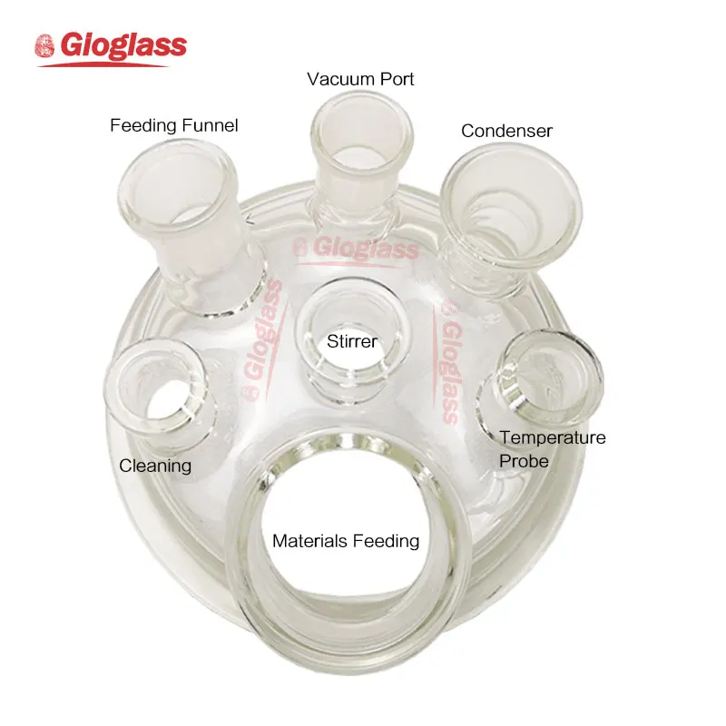 Glass Reaction Vessel Spherical Chemical Synthetic 50l Reactor Cooling Jacket Glass Liter Reactor Set With Chiller Heater