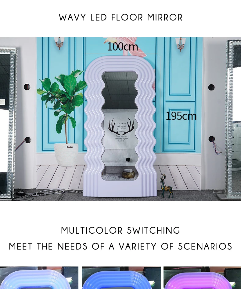 High Quality Ins Popular Nail Salon Decorative Mirror Remote Control