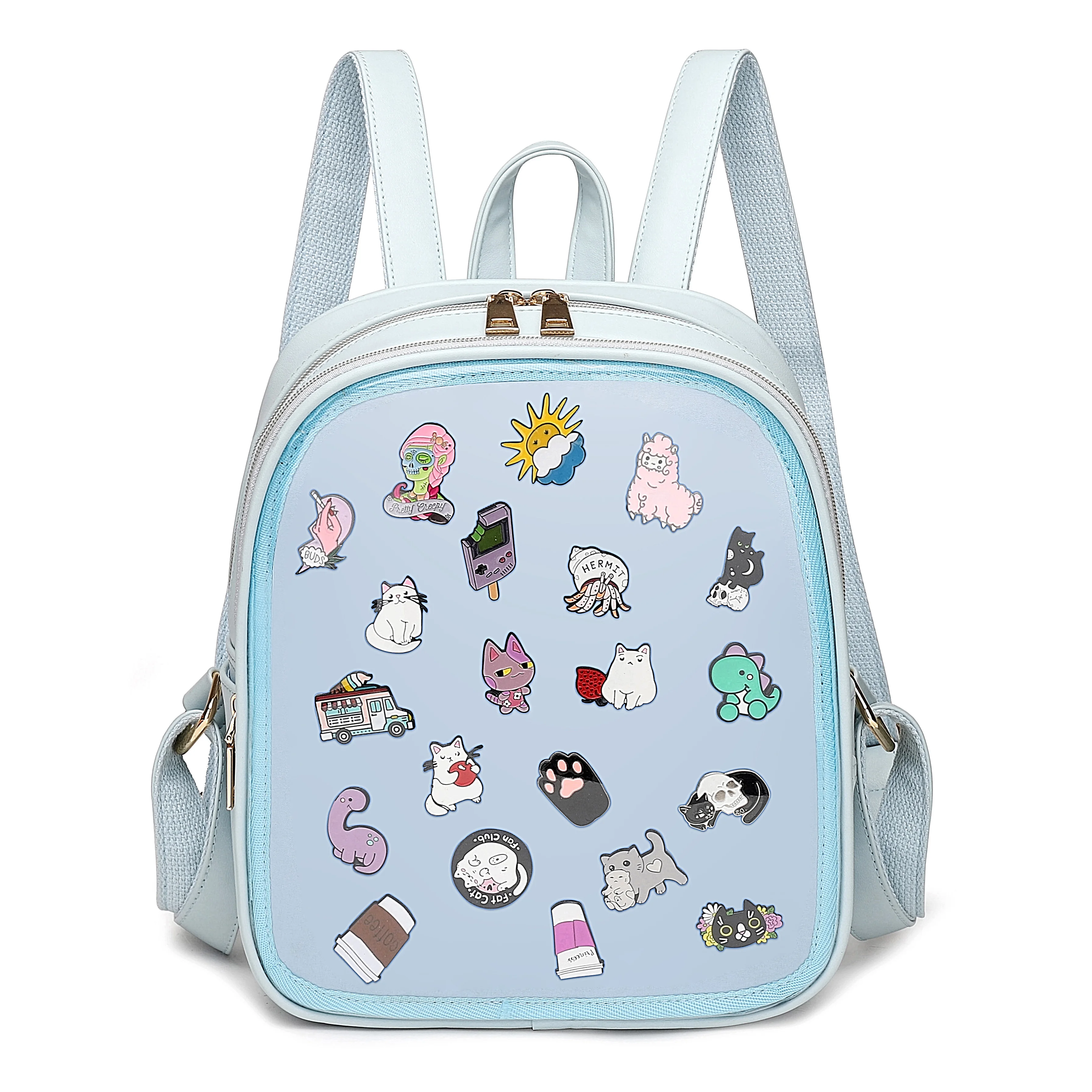 Backpack with Clear Window for Pins