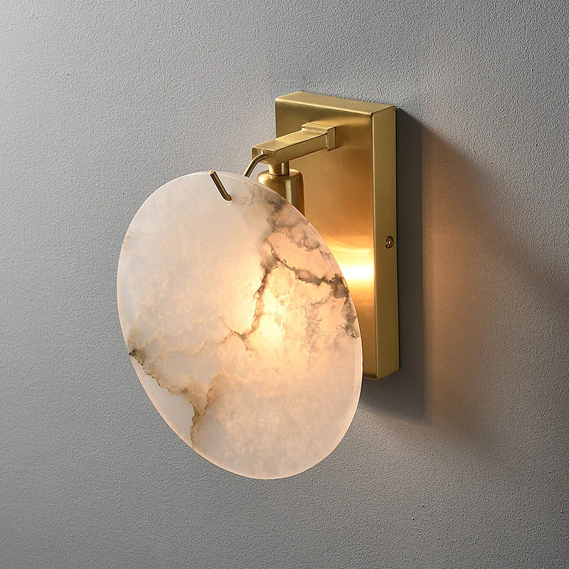 Lampe murale en cuivre moderne à LED pour chambre à coucher et salon, design luxueux minimaliste, graduable