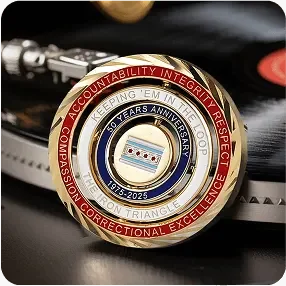 Iron Triangle 50th anniversary red spinner coin