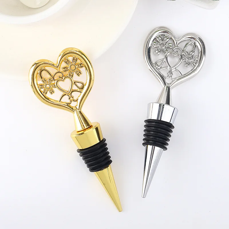 Novelty Party Favors Heart Wine Stopper Company Promotional Gifts Wedding Return Gifts Valentine