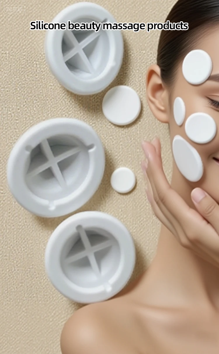 product medical grade soft durable silicone massage heads replacement parts for fascia gun rubber product-3