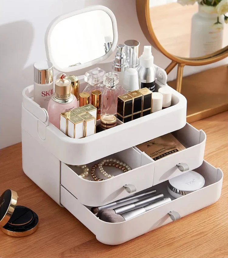 Vanity Countertop Drawer Make Up Makeup Organizer Beauty Skin Care Bin