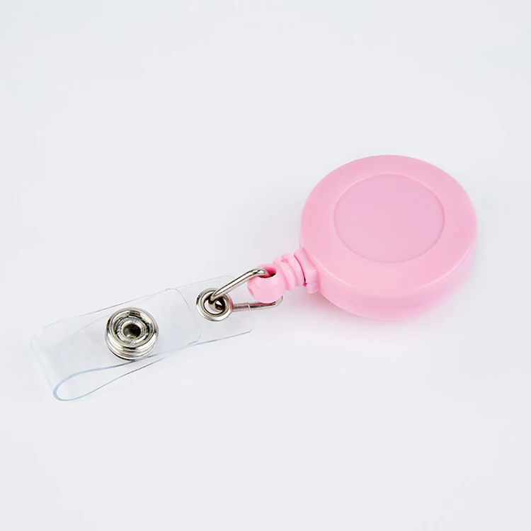 Wholesale Badge Holder Id Card Holder Round Solid Plastic Clip On