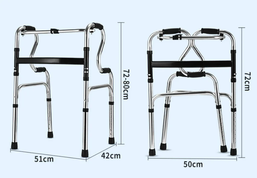 Factory Direct Sale Foldable Aluminum Alloy Walker with Wheels Walking Aids for the Disabled Direct From the Source details