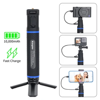 KingMa-GP01 10000mAH Power Bank Battery Hand Grip Selfie Stick for GoPro Hero10 9 8 7 6 5 Phone DSLR Camera 20W PD/QC Charger detail image