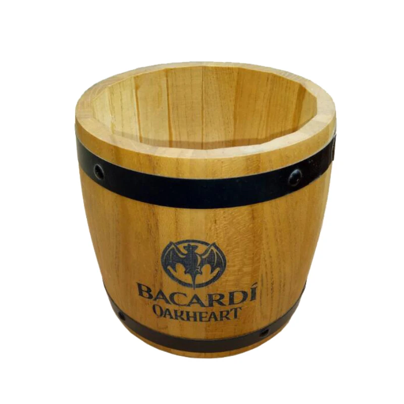 Wooden Barrel Cooler Wood Ice Bucket Wooden Ice Cooler With Plastic Inner Wall Buy Wood Ice