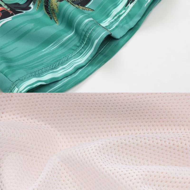 Pohodlné volné střihy, ležérní letní kraťasy s havajským potiskem, rovné pánské plážové kraťasy, velkoobchod 988_voghion.com