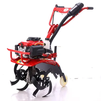 Four-Stroke Gasoline-Powered Microcultivator-Multi-Functional Ditching Weeding Tillage Rotary Plow for Field Cultivation