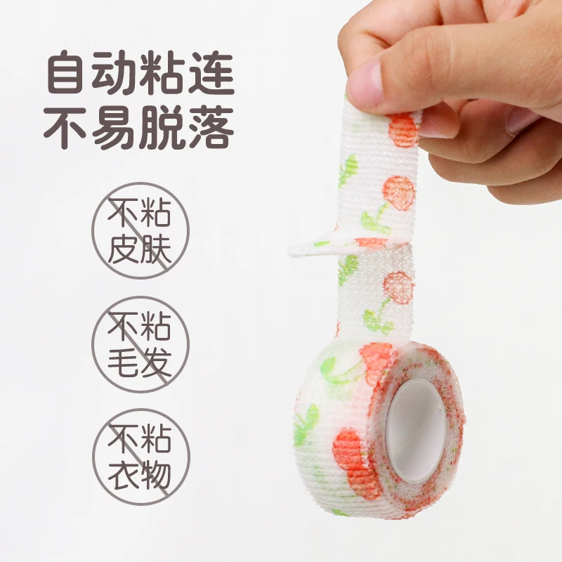 Оптовая продажа однотонная Нетканая самоклеящаяся спортивная повязка на палец бандаж