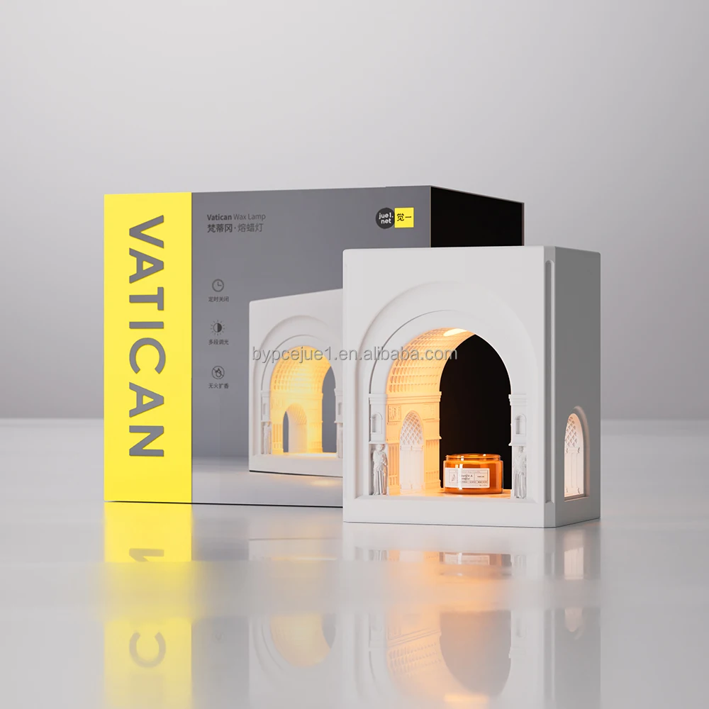 European White Gypsum Vatican Design Halogen GU10 Electric Scented Candle Warmer Lamp for Home Bedroom AU SA IT Plug Standards