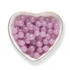 8mm Imitation Jade Glass Beads - Pinkish Purple