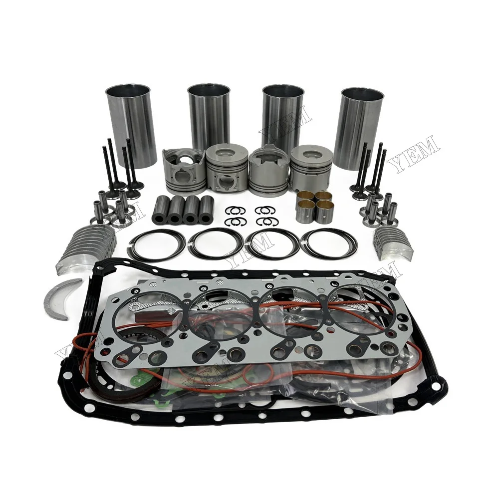 Rebuild Overhaul Repair Kit With Valves Engine Bearings Cylinder Liner Piston Rings Full Gasket Kit for Isuzu 4JG1 Engine Parts