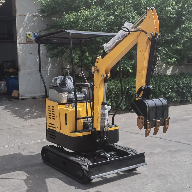 Earth Moving Machinery 1.7ton 1.2ton Micro Mini Excavator Hydraulic Crawler with Free Bucket for Sale