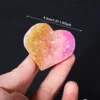 Electroplated Yellow Pink AB Color Natural Crystal Heart