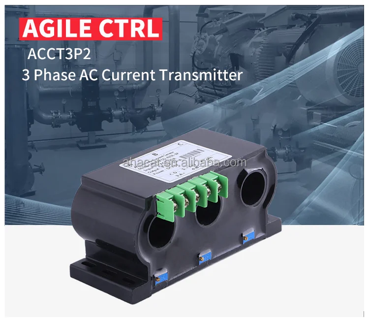 3 Phase Current Sensor Transmitter - AC 4-20ma, 10V, 5V