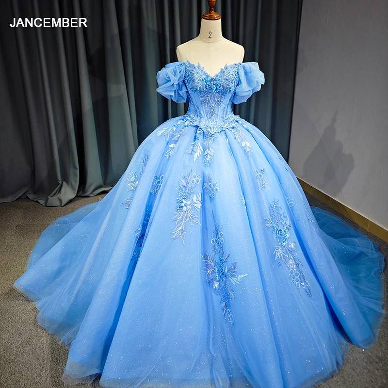 blue dress for baby girl Amarra 54305 Long Ball Gown Sweet 16 Detachable Bow Quinceanera Dress main image 0