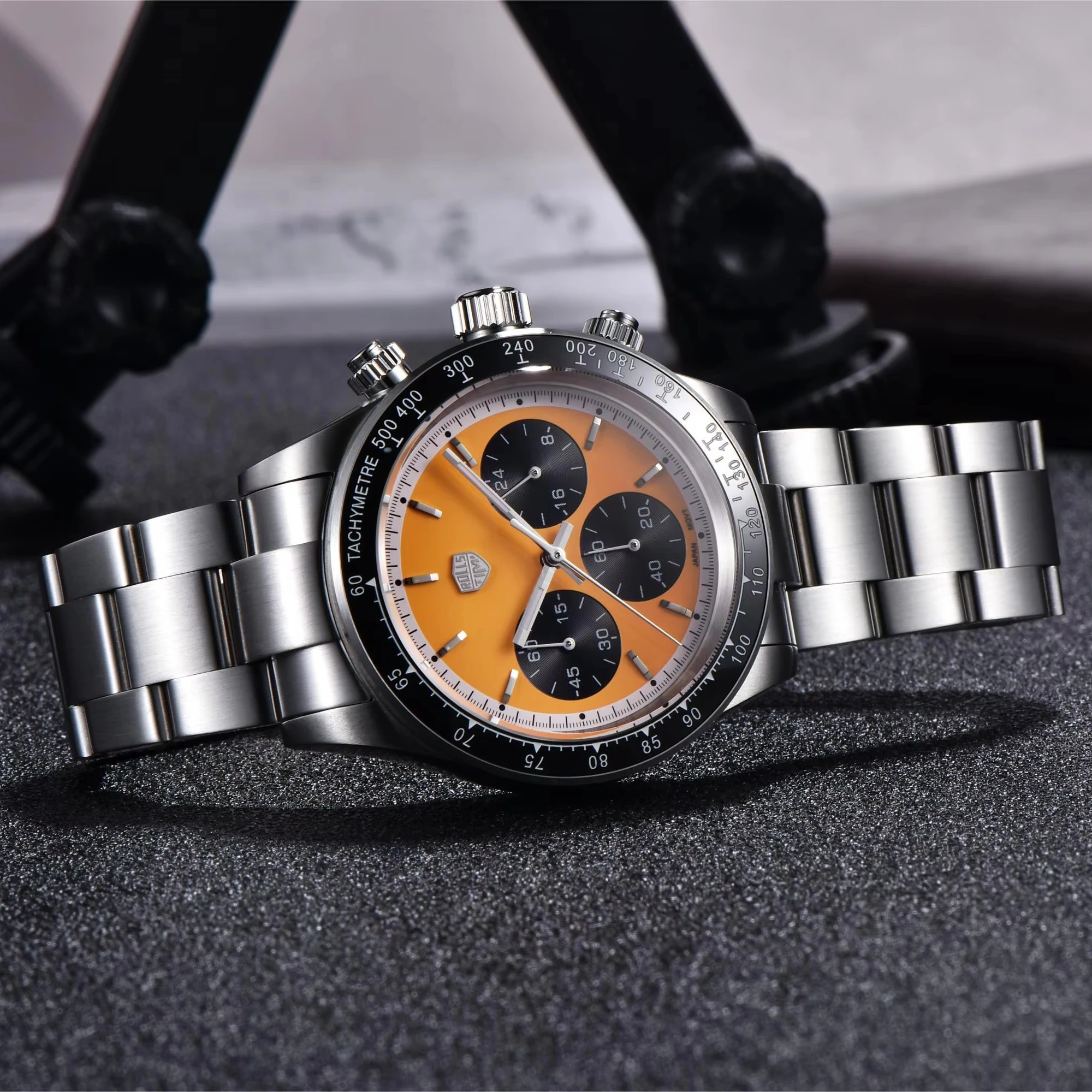 RollsTimi Mens Luxury Quartz Chronograph Watch with Japan VK63