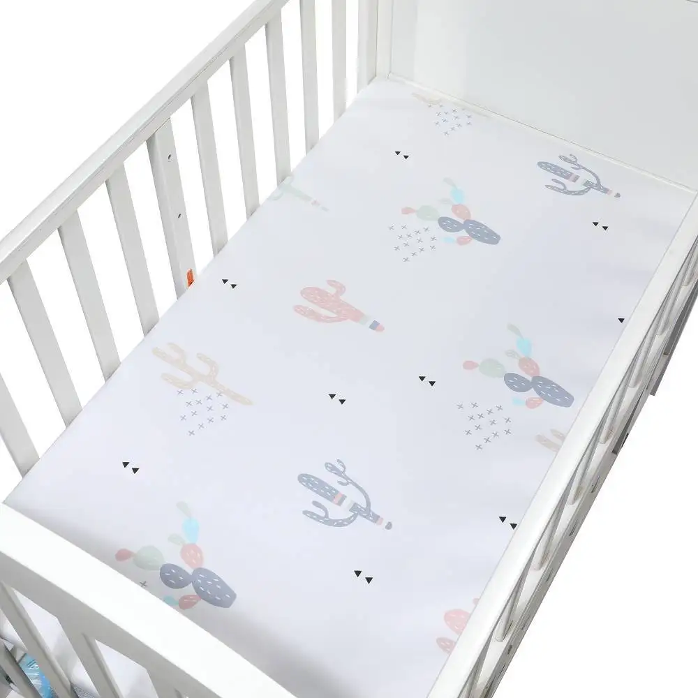 Hot sale baby crib bamboo cotton mattress protector waterproof
