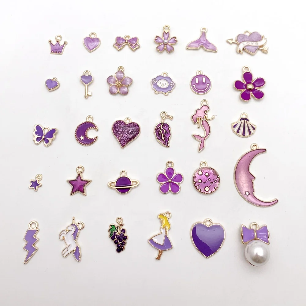 30pcs/set assorted mini charms for necklace