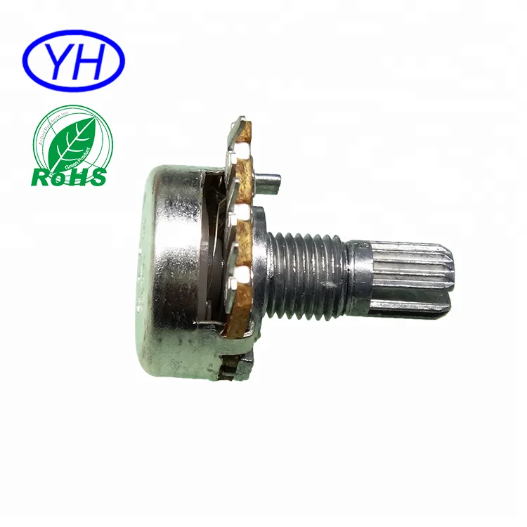 Factory single gang WH148 3 pin volume control 10k 50k 100k linear Carbon film 16mm rotary potentiometer potenciometro