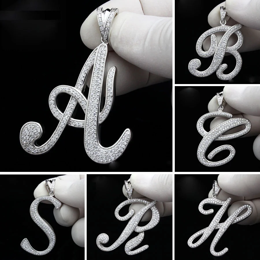 アイスアウトキュービックジルコン舗装筆記体アートフォント26