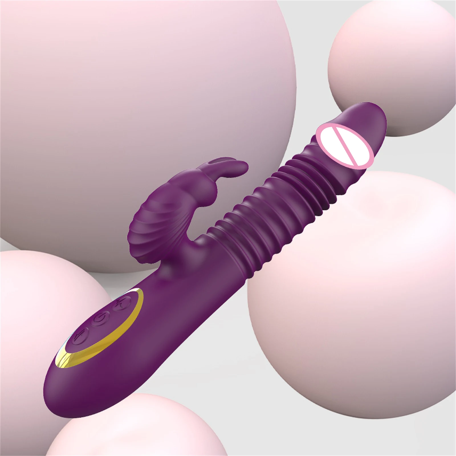 Usting Rabbit Vibrator Triple Action G Spot Vibrator with Independent Clitoral Stimulator and Patterns Waterproof Rechargeable