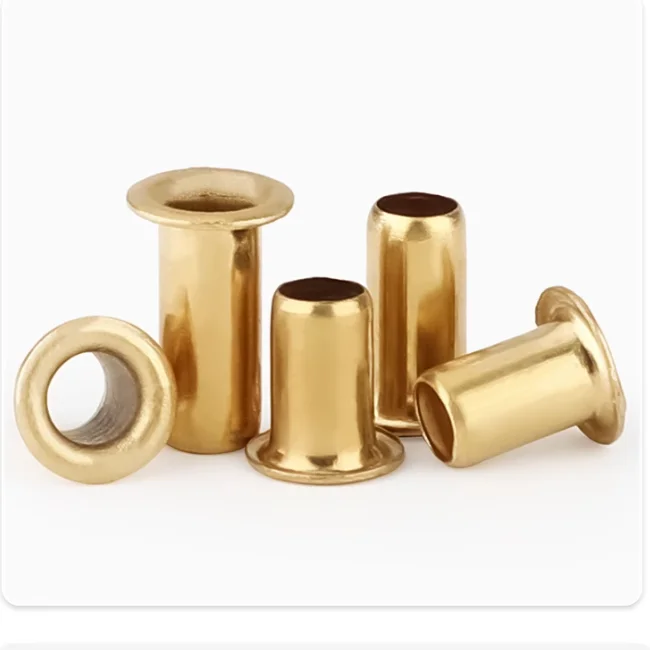 product high rated produce high quality hollow copper rivet brass double sided pcb through hole stud flat head rivet-64