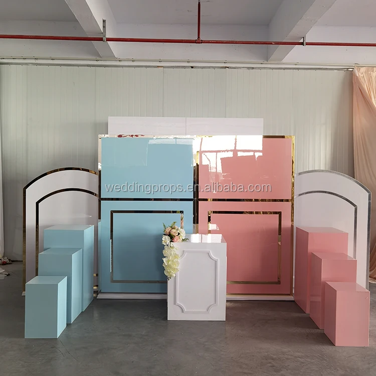 ドアの形ブルーピンクの結婚式のアクリルアーチの背景白いアクリルパネル Buy アクリルパネル 結婚式のアーチ背景 アクリルアーチ背景白のアクリルパネル Product On Alibaba Com