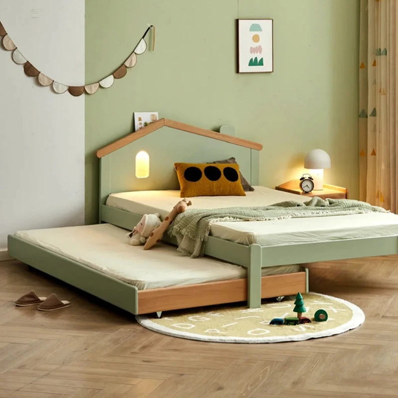Customized Modern Design Single or Double Wooden Bed for Children's Bedroom Comfortable and Soft Furniture by Manufacturer