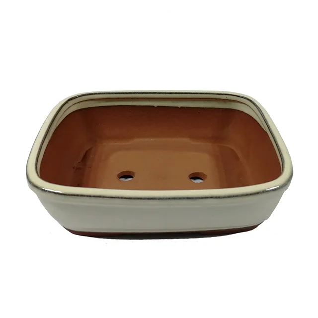 China Wholesale Ceramic Bonsai Pot Different Size Indoor Small Outdoor  Large Clay Glazed Bonsai Pot